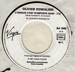 [Pochette de Mtro mtro (Olivier KOWALSKI) - verso]