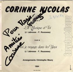 [Pochette de La musique et toi (Corinne NICOLAS) - verso]