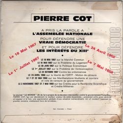 [Pochette de Votre dput, Pierre Cot (POLITIQUE, SOCIAL) - verso]