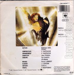 [Pochette de Feeling of the night (LUNE DE MIEL) - verso]