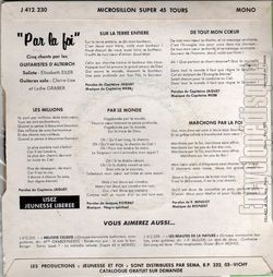 [Pochette de Par la foi (Les GUITARISTES D’ALTKIRCH) - verso]