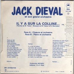 [Pochette de Il y a sur la colline… (Jack DIVAL) - verso]