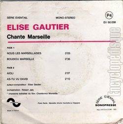 [Pochette de Nous, les marseillaises (lise GAUTIER) - verso]