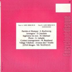 [Pochette de Les bisous (Sonia ROCHWERG) - verso]
