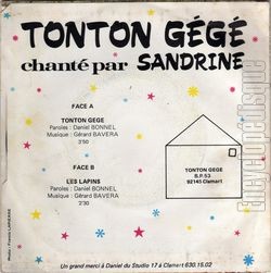 [Pochette de Tonton Gg (SANDRINE (2)) - verso]