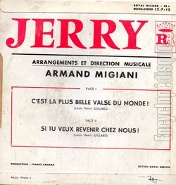[Pochette de Si tu veux revenir chez nous (JERRY) - verso]