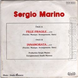 [Pochette de Fille fragile… (Sergio MARINO) - verso]