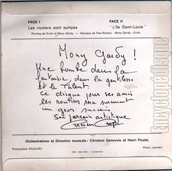 [Pochette de Les routiers sont sympas (Mony GARDY) - verso]