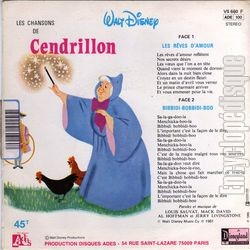 [Pochette de Cendrillon (B.O.F.  Films ) - verso]