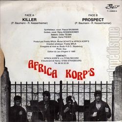 [Pochette de Killer (AFRICA KORP’S) - verso]