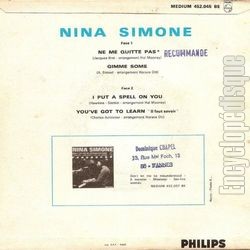 [Pochette de Nina SIMONE -  Ne me quitte pas  (Les FRANCOPHILES) - verso]