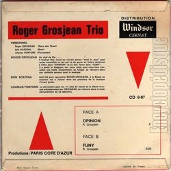 [Pochette de Opinion (Roger GROSJEAN) - verso]