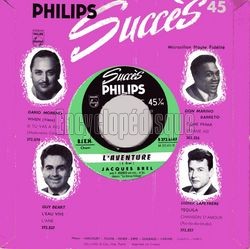 [Pochette de Voir (Succs 45) (Jacques BREL) - verso]