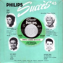 [Pochette de Voir (Succs 45) (Yves MONTAND) - verso]