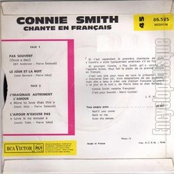 [Pochette de Connie SMITH -  Pas souvent  (Les FRANCOPHILES) - verso]