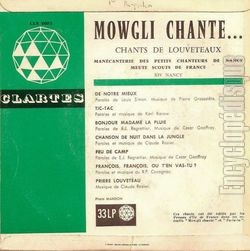 [Pochette de Mowgli chante… (MANCANTERIE DES PETITS CHANTEURS DE NANCY ET MEUTE SCOUTE DE FRANCE XIV NANCY) - verso]