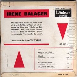[Pochette de Moulin du Loup (Irne BALAGER) - verso]