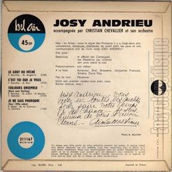 [Pochette de Le got du pch (Josy ANDRIEU) - verso]