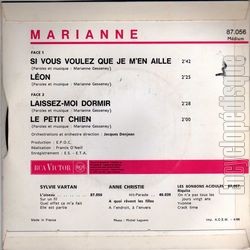[Pochette de Si vous voulez que je m’en aille (MARIANNE) - verso]