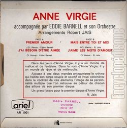 [Pochette de Premier amour (Anne VIRGIE) - verso]