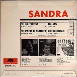 [Pochette de Toi qui t’en vas (SANDRA) - verso]