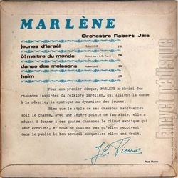 [Pochette de Jeunes d’Isral (MARLNE (2)) - verso]