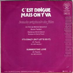 [Pochette de C’est dingue mais on y va (B.O.F.  Films ) - verso]