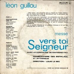 [Pochette de Vers toi Seigneur (Lon GUILLOU) - verso]