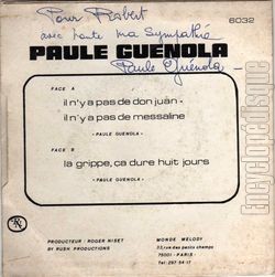 [Pochette de Il n’y a pas de Don Juan (Paule GUENOLA) - verso]