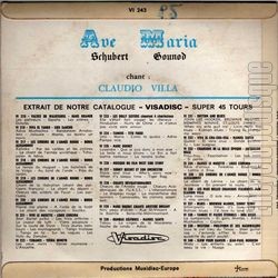 [Pochette de Ave Maria (Claudio VILLA) - verso]