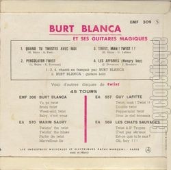 [Pochette de Quand tu twistes avec moi (Burt BLANCA) - verso]