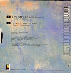 [Pochette de Je me battrai pour elle (Frdric FRANOIS) - verso]