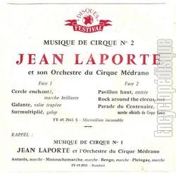 [Pochette de Musique de cirque n 2 (Jean LAPORTE et son orchestre du cirque MDRANO) - verso]