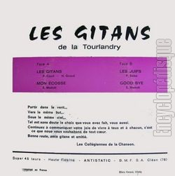 [Pochette de Les gitans (Les GITANS) - verso]