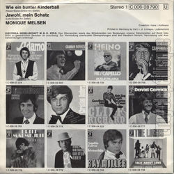 [Pochette de Wie ein bunter Kinderball (Monique MELSEN) - verso]