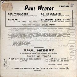 [Pochette de Les vieillards (Paul HBERT) - verso]