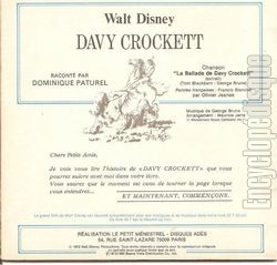 [Pochette de Davy Crockett (Dominique PATUREL) - verso]