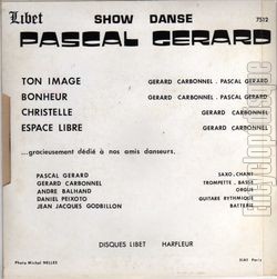 [Pochette de Show danse (Pascal GRARD) - verso]