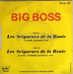 [Pochette de Les seigneurs de la route (BIG BOSS) - verso]