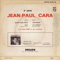 [Pochette de Chante mon cœur - 2me srie (Jean-Paul CARA) - verso]
