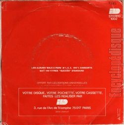 [Pochette de L’amour des autres (Franois BERGERAC) - verso]
