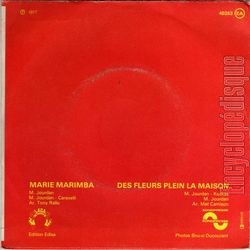 [Pochette de Marie Marimba (Marie AZARO) - verso]