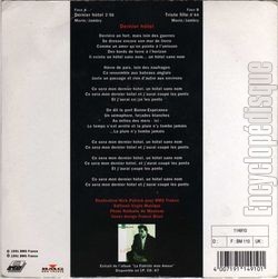 [Pochette de Dernier htel (Pierre MORIN) - verso]