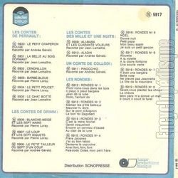 [Pochette de Ronde n 6 (JEUNESSE) - verso]