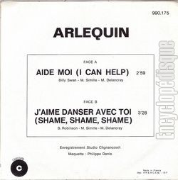 [Pochette de Aide-moi (ARLEQUIN) - verso]