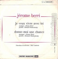 [Pochette de Je veux vivre avec toi (Jrme BERRI) - verso]