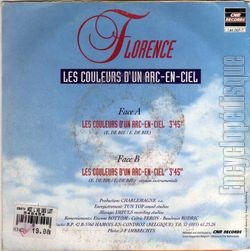 [Pochette de Les couleurs d’un arc-en-ciel (FLORENCE) - verso]
