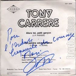 [Pochette de Alors toi, petit garon (Tony CARRERE) - verso]