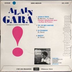 [Pochette de Jusqu’ trois (Alain GARA) - verso]