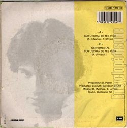 [Pochette de Sur l’cran de tes yeux (Cyril GUILIN) - verso]